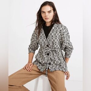 Madewell Geometric Jacquard Tie-Waist Jacket